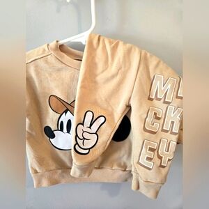 Tan Mickey Mouse Sweatshirt